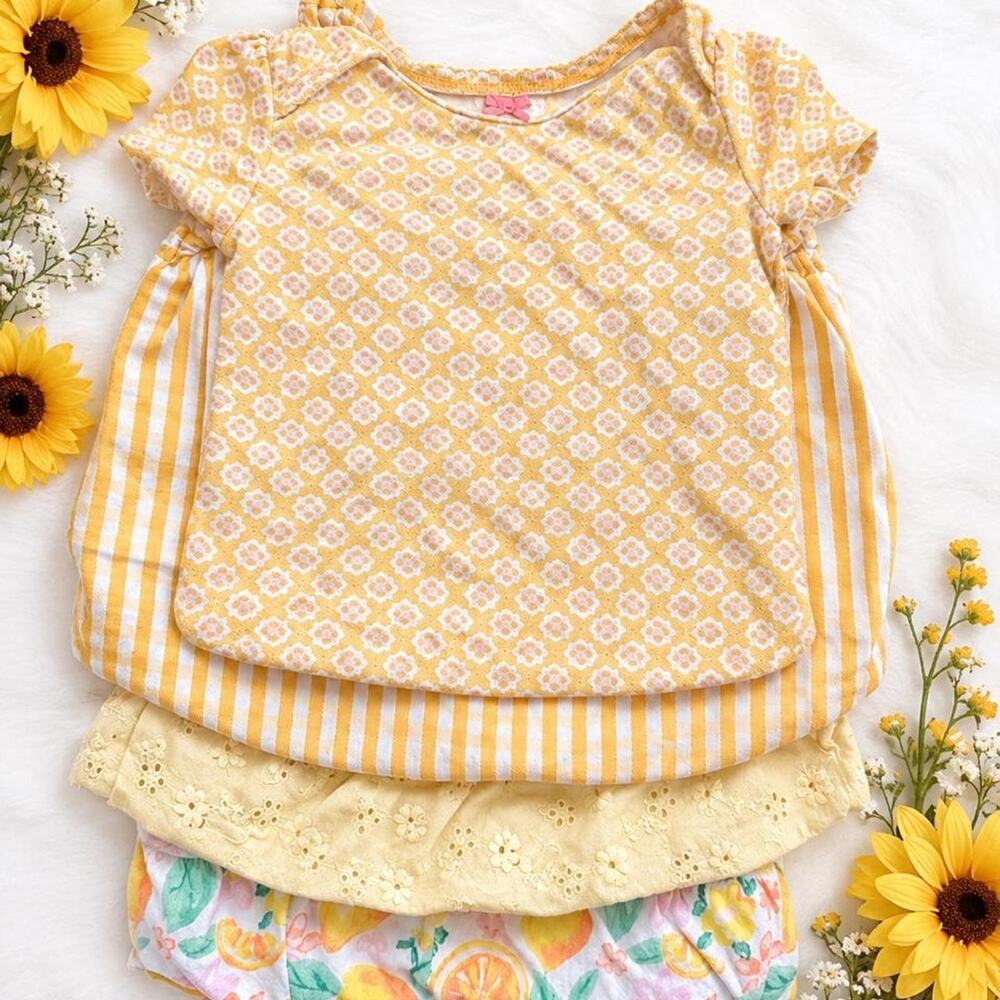 4 piece baby girl onesie bundle